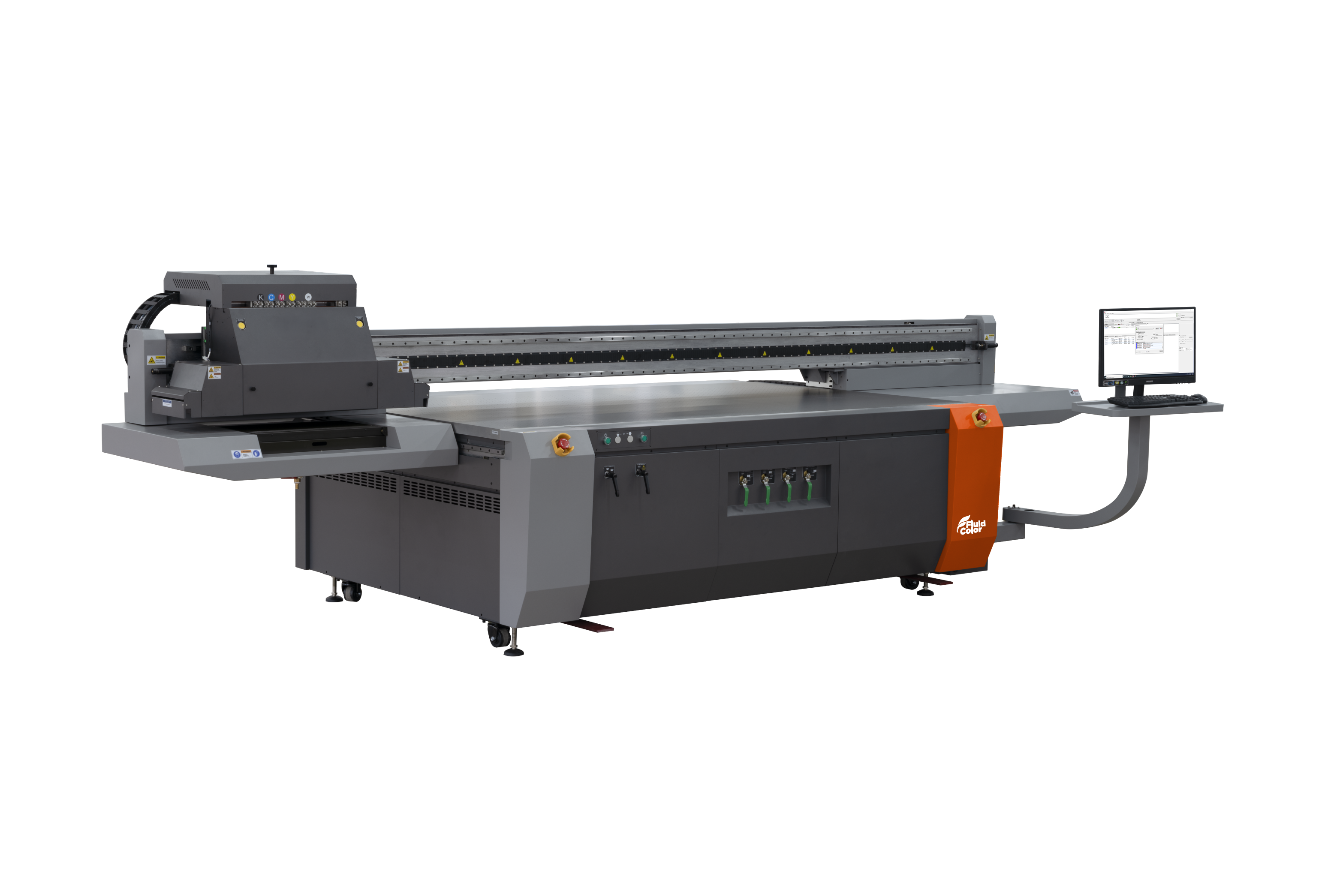 Fluid Color RF84 Ricoh Gen6 8 by 4 LED UV flatbed printer