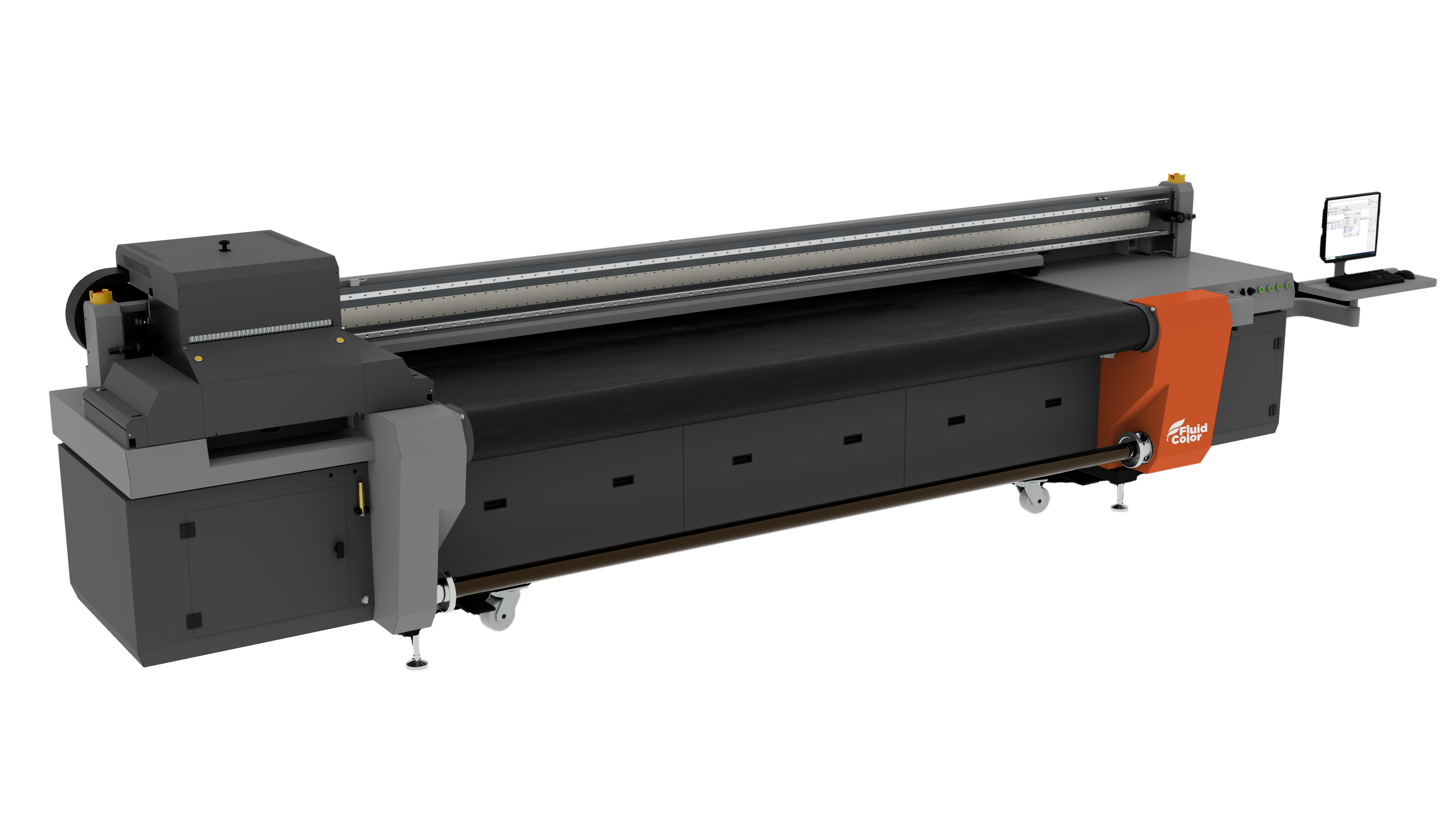 Fluid Color RH98 98-inch Ricoh Gen6 LED UV hybrid printer