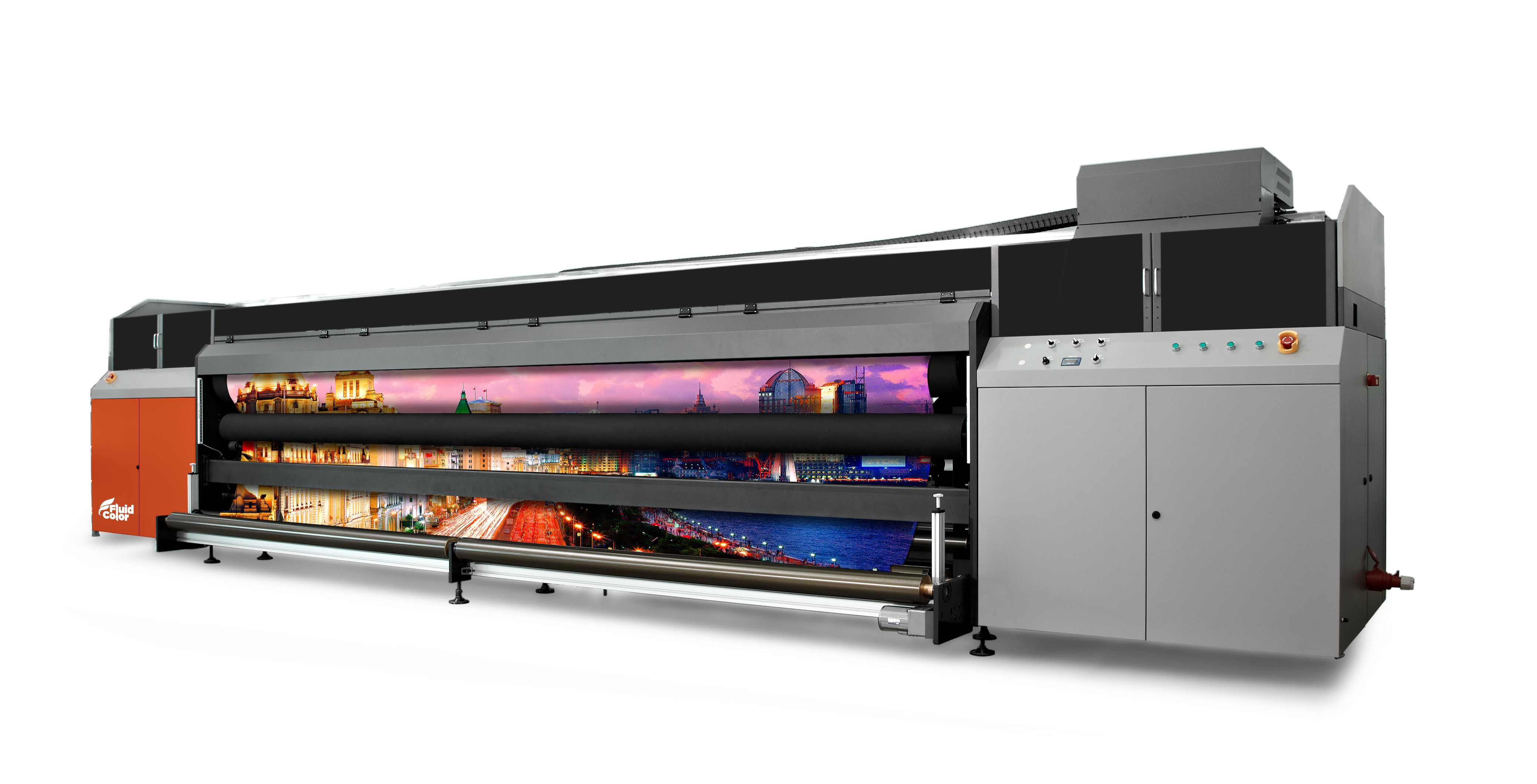 Fluid Color ZR196 196-inch Kyocera LED UV roll-to-roll printer